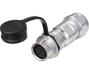 circulaire femelle, droit Ø 12 7 pôles 125 V/AC 5 A IP67 Push-Pull Weipu SF1211/S7 II