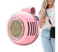 Circulateur d'air portable - Ventilateur sans pales silencieux, petite tête réglable avec pince, batterie haute capacité, refroidisseur personnel mains libres, pour cou, taille, bureau, table, chambre