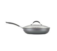 Circulon Scratch Defense Poêle à frire antiadhésive avec couvercle 30 cm - Poêle à frire à induction avec revêtement anti-adhésif extrême, passe au lave-vaisselle et au four, finition étain graphite