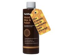 Cire Bois & Polish Furniture Clinic - À l’Huile Essentielle d’Orange - Produit Naturel pour Bois Fini et Non Fini - Cire d’Abeille pour Protéger et Sublimer le Bois - 500 ml