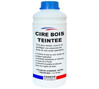 Cire Bois Teintee - Codeve Bois/Noyer - 1L - Intérieur - Pour L'entretien De Tous Vos Types De Bois Massif, Stratifié, Lamellé Ou Collé.