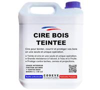Cire Bois Teintee - Codeve Bois/Noyer - 5 L - Intérieur - Pour L'entretien De Tous Vos Types De Bois Massif, Stratifié, Lamellé Ou Collé.
