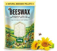 Cire d'abeille blanche 200G/908G/2.2KG/4.5KG/9KG - Pastilles de cire d'abeille naturelle pour la fabrication de bougies et projets DIY. Idéale pour créer des bougies artisanales.
