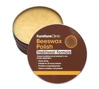Cire d'Abeille Furniture Clinic pour Bois & Meubles Incolore - 200 ml - Cire d'Abeille Naturelle pour Tous Types et Couleurs - Entretient, Nourrit, Protège & Sublime les Surfaces en Bois