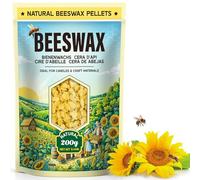 Cire d'abeille jaune 200G/908G/2.2KG/4.5KG/9KG - Pastilles de cire d'abeille naturelle pour la fabrication de bougies et projets DIY. Parfaite pour bougies artisanales.