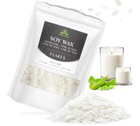 Cire de Soja pour Bougies 1kg/2kg/5kg, Cire Végétale Naturelle à Fondre pour la Création et Fabrication de Bougies Maison (1kg)