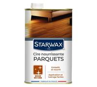 Starwax Cire concentrée pour parquets cirés 1 L – nourrit et embellit, finition satinée, 30 m²/L