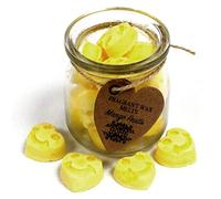 Cire parfumée en forme de cœur (16 pièces) 100 % cire de soja - Vegan - Cire parfumée à utiliser dans des lampes parfumées Parfum mangue