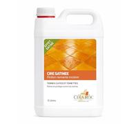 Cire Tomette & Terre Cuite - Finition Satinée - Satine Sans Lustrer - Cire Liquide Facile d’Application - Intérieur - 1 litre pour 15 m2 (5 Litres)