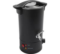 Cireuse électrique, construction en acier inoxydable, contrôle de la température, 10L noir
