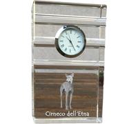 Cirneco dell'Etna - horloge en verre avec photo, photo de chien en cristal, horloge sur pied personnalisée pour bureau de la marque Art-Dog
