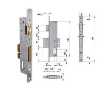 Cisa 0920056 44235-18-0 Serrure à encastrer Cylindre ovale F16
