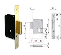 Cisa 0920242 52310-40-0 Serrure à encastrer Cylindre usiné BQ F22
