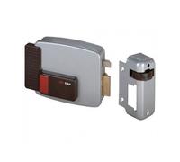 CISA - Serrure électrique à appliquer 111721802N7 - Serrure électrique CISA en acier peint avec clé intérieure - Serrure de porte extérieure entrée 80 réglable - Main gauche
