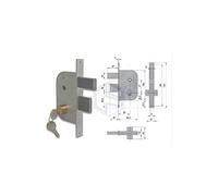 Cisa 5663 42510-50-0 Serrure de portail Cylindre fixe