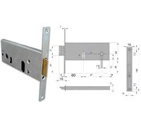 Cisa Serrure à enfiler 44155-70-0 Cylindre ovale F16
