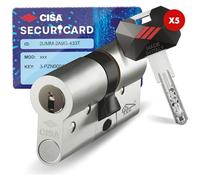 CISA - Cylindre européen de sécurité RS5 10R3M11701200C5 - Cylindre avec 5 rangées de broches radiales - 5 clés à double numérique protégées - Taille 50/30