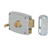 CISA - Serrure de porte en fer à appliquer 15052170179 - Serrure en acier galvanisé avec cylindre et tige en laiton - Serrure de porte extérieure Entrée 60 - Main Droite Appliquer