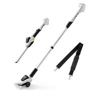 Cisaille à gazon et à arbustes sans fil pour Makita 18 V, couteau à gazon de 13 cm, couteau à arbustes de 30 cm, avec manche télescopique amovible et angle réglable à 110° (gris sans batterie)