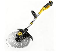 Cisaille à Gazon Professionnelle sans Fil, Tondeuse électrique 21V avec Deux Lames en Titane, Outil de Coupe-Bordure réglable à 90 °(1battery)