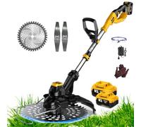 Cisaille À Gazon sans Fil 1,8 Kg, Débroussailleuse Électrique sans Fil 2000 TR/Min, Coupe-Bordures Et Coupe-Bordures sans Fil Ultra Silencieux 52 DB avec 3 Modes De Vitesse