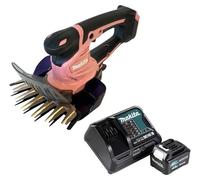 Cisaille à gazon sans fil Makita UM 600 DSMP 12 V max 160 mm rose + 1 batterie 4,0 Ah + chargeur