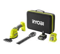 Cisaille a gazon - sculpteur de végétaux 18V RY18GSA-0 + 1 batterie lithium+ 18V 2,0 Ah et 1 chargeur 1,5 A + Mallette de rangement