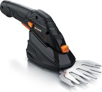Cisaille à gazon, taille-haie et sécateur à batterie Brandson, hauteur de travail jusqu'à 1,3 m, perche télescopique de 90 à 130 cm avec roulettes, noir