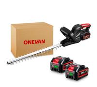 Cisaille à haies sans fil Cisaille à gazon sans balais Cisaille à arbustes avec 2x 4.0Ah batterie, Hedge Trimmer avec 51 cm de longueur de lame, 4000 tr/min pour jardin,clôture