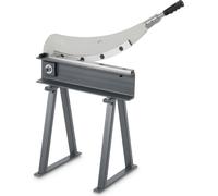 Cisaille à levier manuelle - Cisaille guillotine Cisaille à tôle - 500 mm longueur de coupe - Avec support - Acier Q235 - Pour acier/aluminium/cuivre/plastique/plaques d'échelles - Manuel