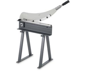 Cisaille à levier manuelle - Cisaille guillotine Cisaille à tôle - 500 mm longueur de coupe - Avec support - Acier Q235 - Pour acier/aluminium/cuivre/plastique/plaques d'échelles - Manuel
