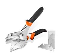 Cisaille à Onglet à Angle 45° -135° avec 10 Lames de Rechange | Ciseaux à Goulotte Multifonction, Pince à Onglet pour Couper des Tuyaux en PVC, Liège, Branches, Fils