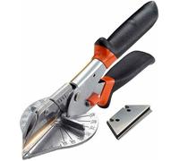 Cisaille à Onglet à Angle 45°-135°,Ciseaux à Goulotte Multifonction, Outil de Coupe Quart de Rond pour Branche,Fil.Compris 10 Lames