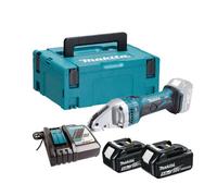 Cisaille à tôle 18V LXT - MAKITA - 2 batteries 18V 5.0Ah - chargeur - MakPac - DJS161RTJ