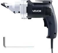 Cisaille à tôle électrique VEVOR, 4,0 A Cisaille à métaux filaire avec tête pivotante à 360°, vitesse variable, coupe continue, coupe nette pour acier galvanisé de 1,22 mm, acier inoxydable de 1 mm