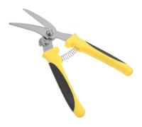 Cisaille à Tôle Robuste en Acier Inoxydable, Poignée Jaune Antidérapante | Ressort Intégré, Moulage Monobloc, Coupe Métal, Usage Atelier, Finition Bicolore, Prise Sûre