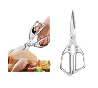 Cisaille de cuisine en acier inoxydable - Cisaille polyvalente robuste pour couper les os de poulet, le poisson, la viande et les fruits de mer, lavable au lave-vaisselle