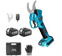 Cisaille électrique pour jardin - Cisaille à batterie pour arbres - Capacité de coupe de 40 mm - Moteur sans balais - 2 batteries de 4,0 Ah - Compatible 18 V - Pour arbres fruitiers