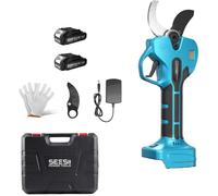 Cisaille électrique pour jardin - Cisaille à haies sans fil - Lames de 50 mm en acier SK5 de type bypass - Moteur sans balais de 800 W - 2 batteries de 2,0 Ah