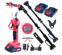 Cisaille électrique sans fil 900W 2-en-1, batterie 2.0Ah, tête réglable 180°, coupe 15-25mm pour jardin.