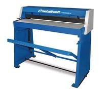 Cisaille guillotine manuelle par commande à pied largeur du travail 1050 mm épaisseurs jusque 1 mm en acier Metallkraft FTBS1050-10