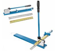 Cisaille manuelle à double fente pour coupe d'acier/aluminium | Coupe 35MM de large 6,5-7,5MM de haut 0,5-1,5MM d'épaisseur, avec règle de 50 cm pour élec/constr