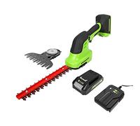 Greenworks Cisaille 2-en-1 POWERALL 24V pour buissons et gazon – Batterie 2Ah