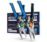 Cisaille tôle lot de 2 coupe droite - cisaille plaquiste placo rail | Deux cisailles dans le set: la coupe droite pour les longueurs, la coupe à droite pour les courbes et les découpes