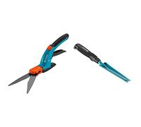 Cisailles à Gazon Orientables Comfort de Gardena : Cisailles avec Tranchants Orientables à 360° & Couteau Désherbeur : Outil de Jardin, Protégé Contre la Corrosion, Longueur de Travail 14,5 cm