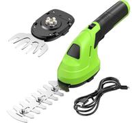 Cisailles à Gazon sans Fil, Taille-Haies, Coupe-Herbe Manuel | Lames doubles à échange rapide, charge USB, pour bordures de pelouse, haies et arbustes, l'entretien de la cour et jardin