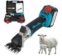 Cisailles à Moutons électriques sans Fil avec Batteries Doubles 6000mAh, contrôle réglable à 6 Vitesses, Lames SK5 à Dents 9/13, Coupe-Bois idéal pour Le Cisaillement de Mouton, de chèvre et d'alpaga