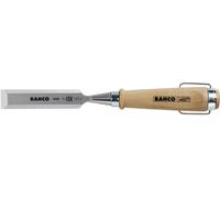 Bahco Ciseau à bois 425-24 – Manche en bois, anneau en acier nickelé, 24 x 140 mm