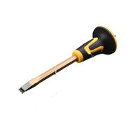 Ciseau de tailleur de pierre, ciseau de protection des mains, acier allié au tungstène, outil de casse de pierre, tête plate, ciseau pointu, outils à main, couteau à découper(Round Handle Flat)