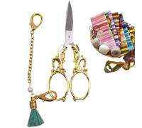 Ciseaux à broder vintage, petits ciseaux artisanaux | Petits ciseaux artisanaux | Ciseaux et crochets de style européen avec chaîne pour travaux artistiques DIY, , broderie, artisanat